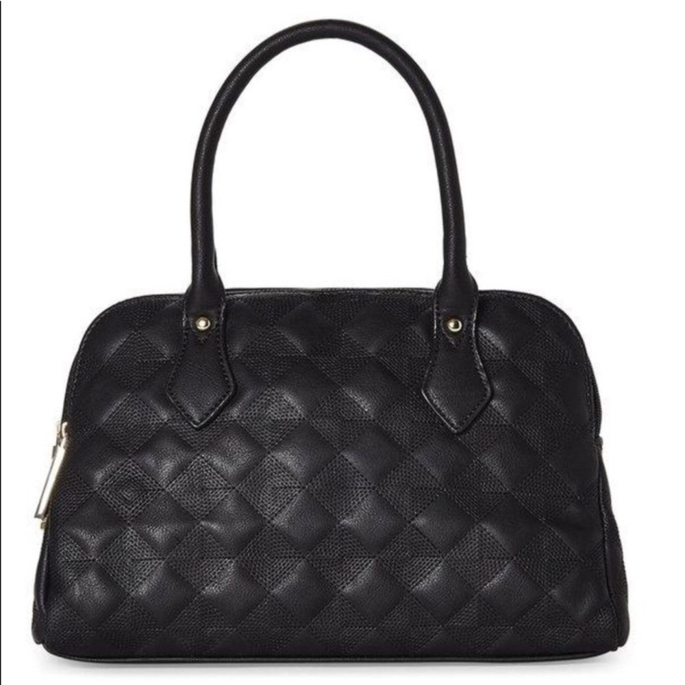 Black Diamond Double Strap Handbag